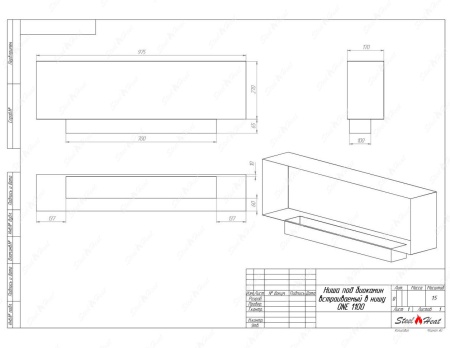 Биокамин SteelHeat ONE 1100 стекло по цене 40 800 руб.