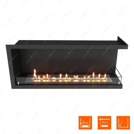 Биокамин угловой SteelHeat Leader 1100 правый стекло по цене 42 012 руб.