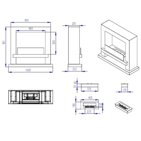 Напольный биокамин Starck белый по цене 104 000 руб.