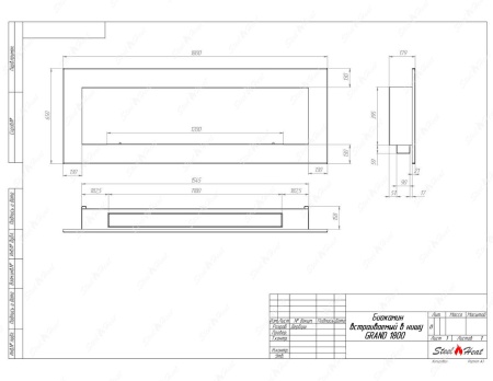 Биокамин SteelHeat GRAND 1800 стекло + стемалит по цене 87 150 руб.